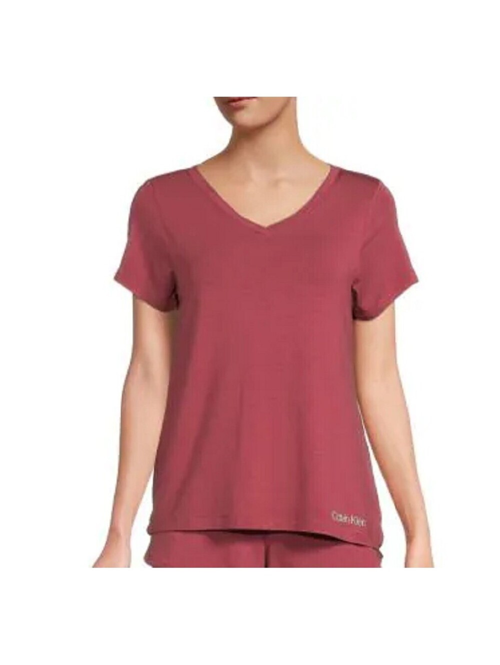 Calvin Klein Womens 1-Piece Logo Pajama Top Size M